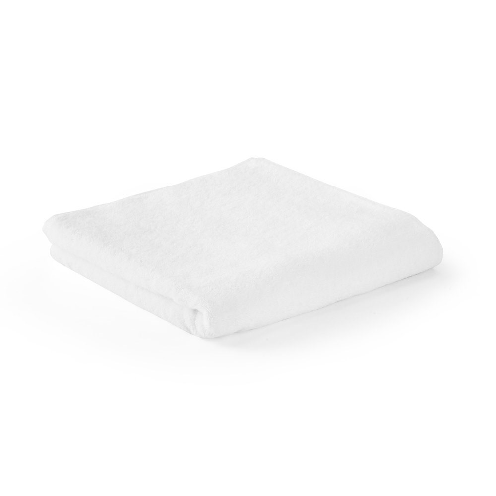 BARDEM L. Badhanddoek (500 g/m²) van katoen (82%) en gerecycleerd katoen (18%) - wit