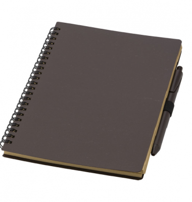 Koffievezel notitieboekje met pen (480814)