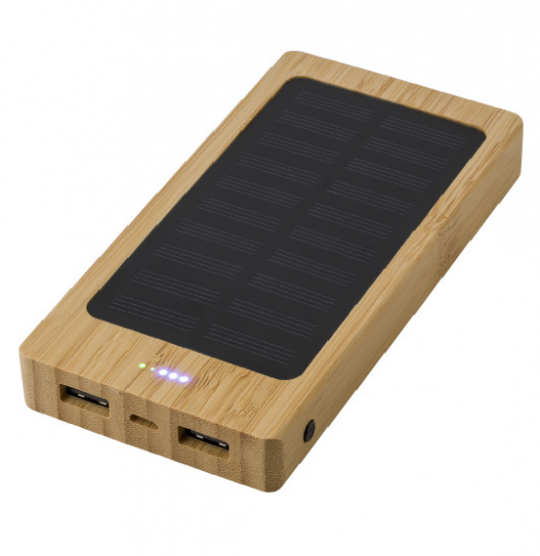 Bamboe powerbank zonne-energie (431953)