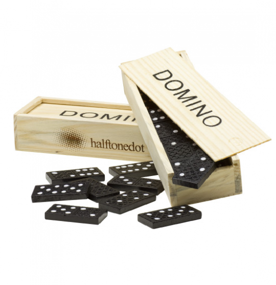 Houten doos met dominospel (2546)
