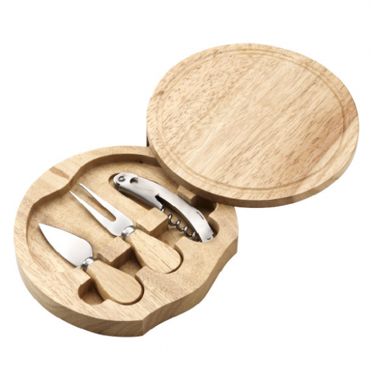 Houten kaasplank set (4582)