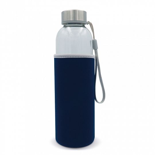 WATERFLES GLAS MET SLEEVE 500ML (16083)