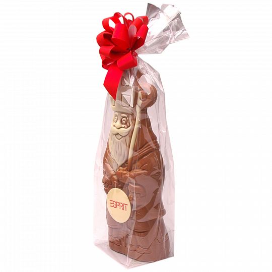 Chocolade Sint 25 cm, 300 gram met logo